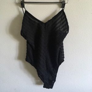 Zara crochet black bodysuit
